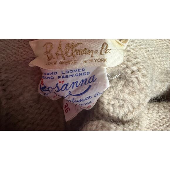 BALTMAN & CO Beige Women Wool Knit Sweater VTG Size XS EUC - Picture 2 of 8